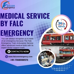 Patients are monitored regularly with the Falc Emergency Train Ambulance in Patna