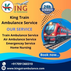 King Train Ambulance in Siliguri is always ready for 100% safe medical transfer