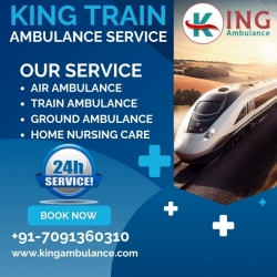 Select Extremely Reliable King Train Ambulance Service in Delhi with High-Tech Medical Setup