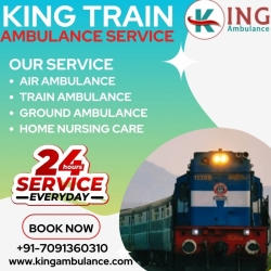 Book Now King Train Ambulance Service in Mumbai with Proper Healthcare Team