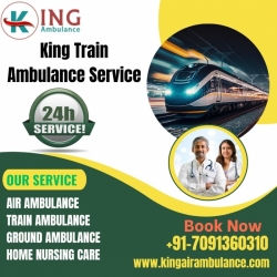Choose king Train Ambulance in Patna with Healthcare Support Team