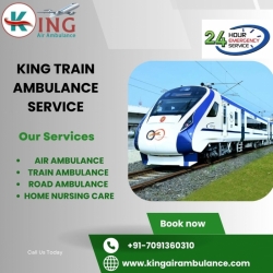  King Train Ambulance Service in Ranchi provides well-enhanced facilities inside
