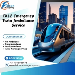 Medical Transfer can be organized for the Convenience of Patients at Falc Emergency Train Ambulance in Mumbai 
